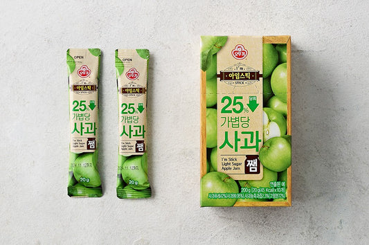 [Ottogi] I’m Stick Apple Jam 20g x 10pcs (오뚜기 아임스틱 사과잼 20g x 10입)